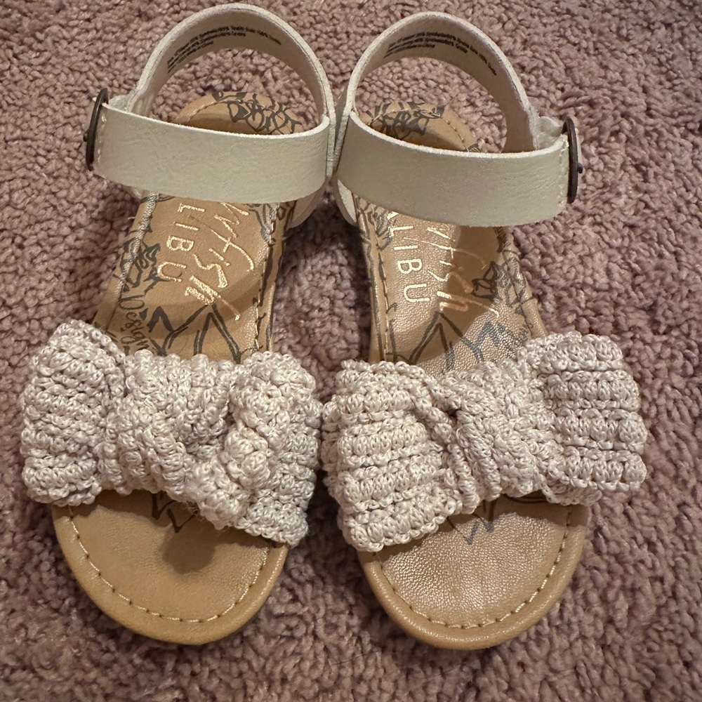 Blowfish White Kids Sandals